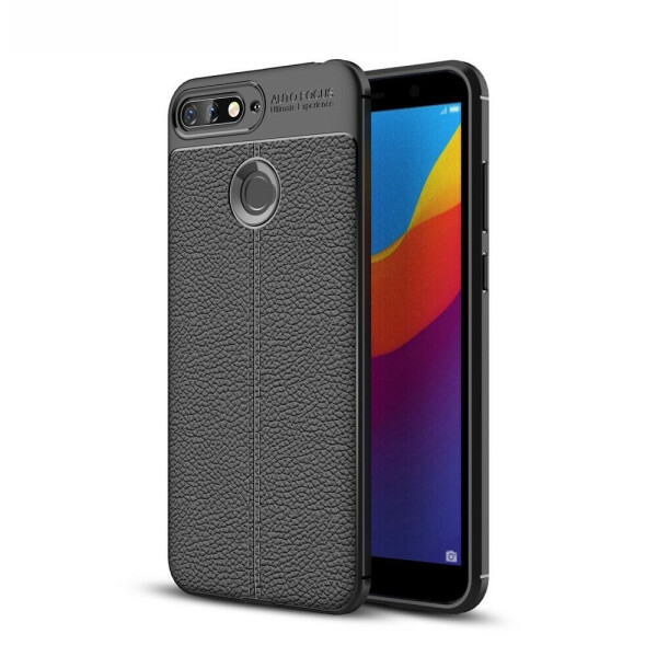 

Защитный чехол Deexe Leather Cover для Huawei Y6 Prime 2018 / Honor 7A Pro - Black