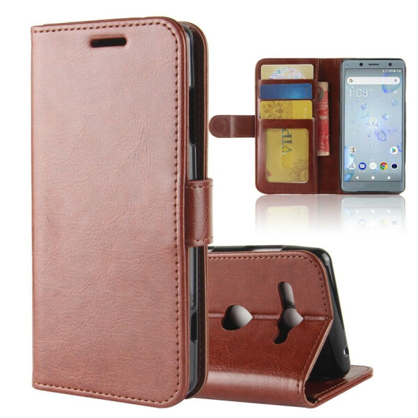 

Чехол-книжка Deexe Wallet Style для Sony Xperia XZ2 Compact - Brown