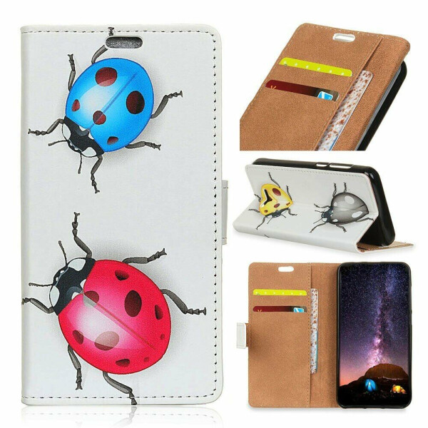

Чехол Deexe Life Style Wallet для Huawei Honor 10 Lite - Colorful Ladybirds
