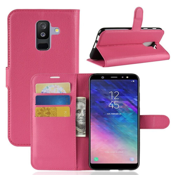 

Чехол-книжка Deexe Book Type для Samsung Galaxy A6+ 2018 (A605) - Малиновый