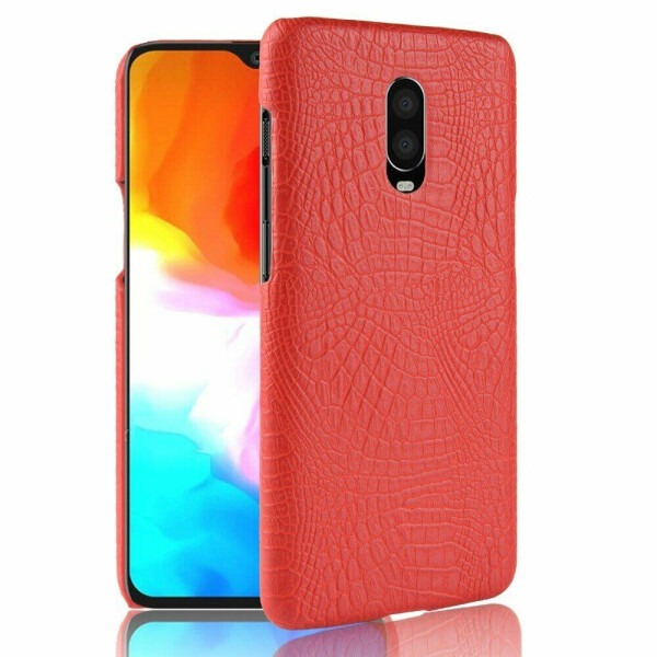 

Защитный чехол Deexe Croco Style для OnePlus 6T - Red