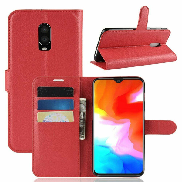 

Чехол-книжка Deexe Book Type для OnePlus 6T - Red