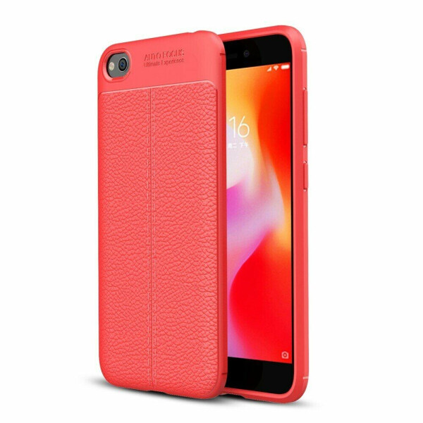 

Защитный чехол Deexe Leather Cover для Xiaomi Redmi Go - Red