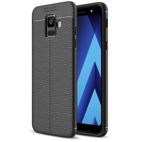 

Защитный чехол Deexe Leather Cover для Samsung Galaxy A6 2018 (A600) - Black