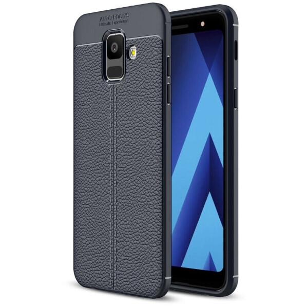 

Защитный чехол Deexe Leather Cover для Samsung Galaxy A6 2018 (A600) - Dark Blue