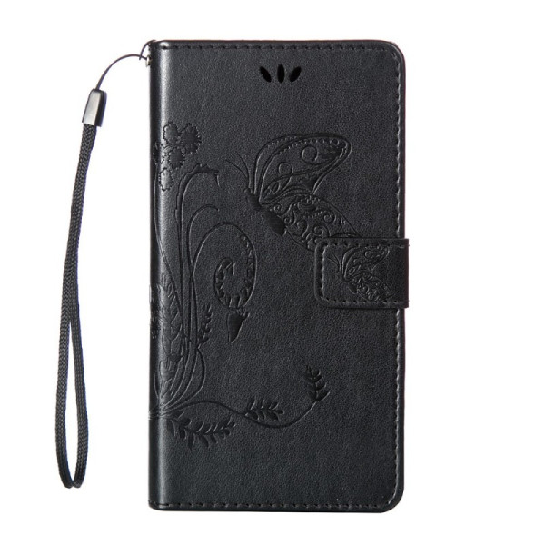 

кожаный (книжка) Four-leaf Clover с визитницей для Meizu M8 Lite (Черный) (680895)