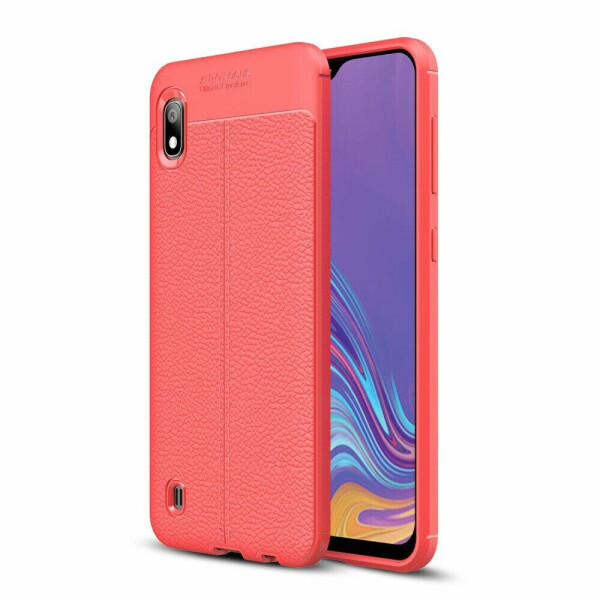 

Защитный чехол Deexe Leather Cover для Samsung Galaxy A10 (A105) - Red