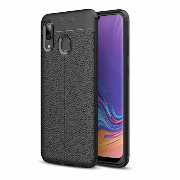 

Защитный чехол Deexe Leather Cover для Samsung Galaxy A40 (А405) - Black