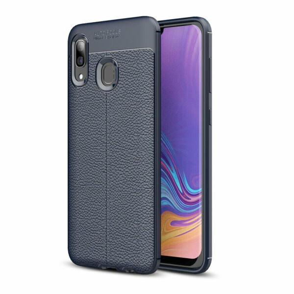 

Защитный чехол Deexe Leather Cover для Samsung Galaxy A40 (А405) - Dark Blue