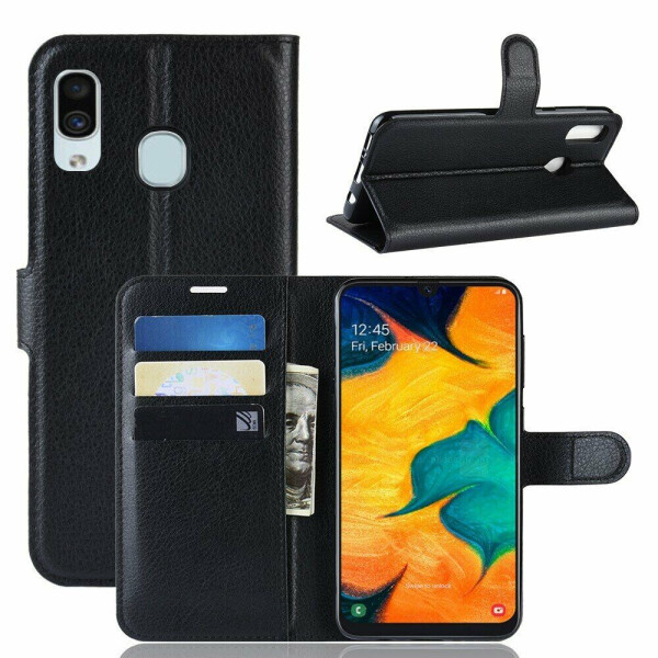 

Чехол-книжка Deexe Book Type для Samsung Galaxy A30 (A305) / A20 (A205) - Black