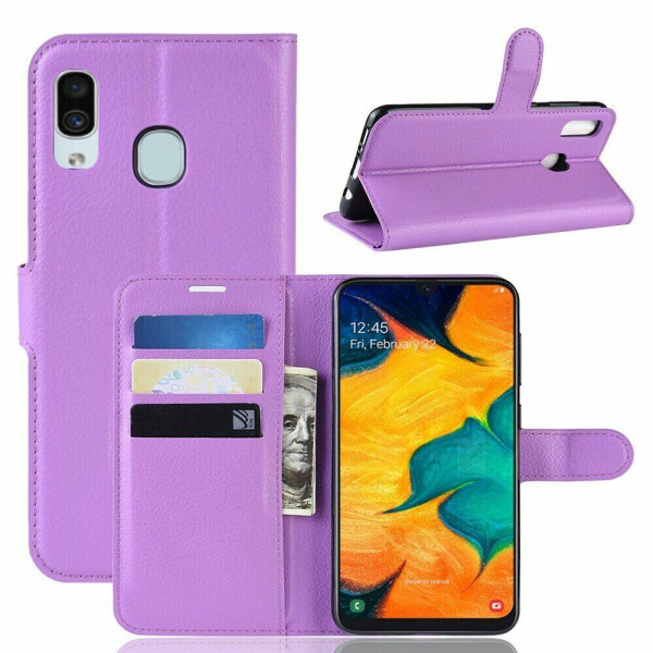 

Чехол-книжка Deexe Book Type для Samsung Galaxy A30 (A305) / A20 (A205) - Purple
