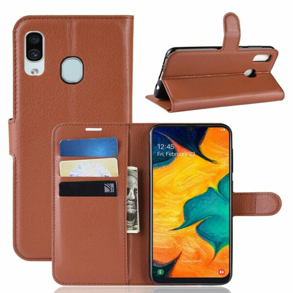 

Чехол-книжка Deexe Book Type для Samsung Galaxy A30 (A305) / A20 (A205) - Brown