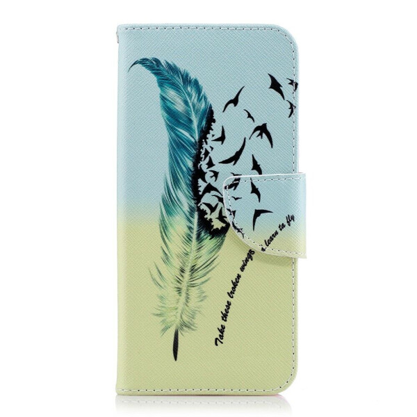 

Чехол-книжка Deexe Color Wallet для Samsung Galaxy A6 2018 (A600) - Feather Pattern