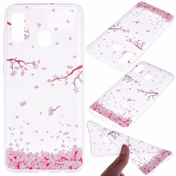 

Силиконовый (TPU) чехол Deexe Pretty Glossy для Samsung Galaxy A30 (A305) - Falling Petals