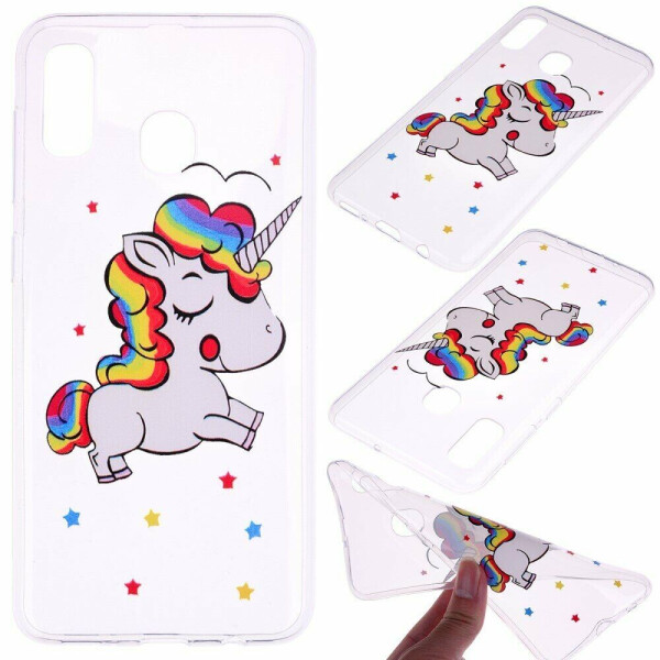 

Силиконовый (TPU) чехол Deexe Pretty Glossy для Samsung Galaxy A30 (A305) - Unicorn