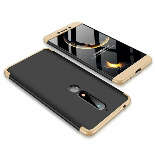 

Защитный чехол GKK Double Dip Case для Nokia 6 (2018) / Nokia 6.1 - Black / Gold
