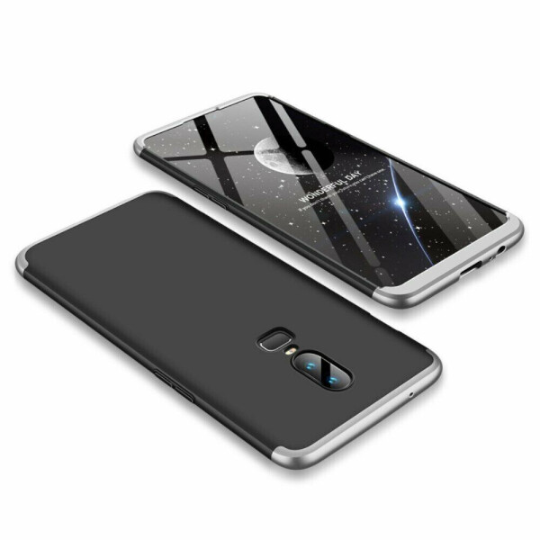 

Защитный чехол GKK Double Dip Case для OnePlus 6 - Black / Silver