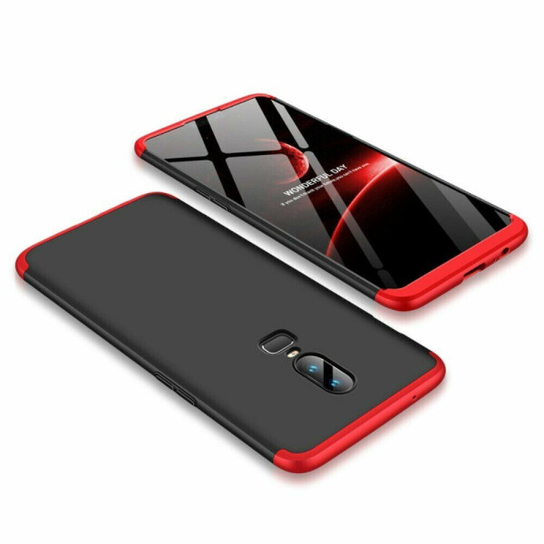 

Защитный чехол GKK Double Dip Case для OnePlus 6 - Black / Red