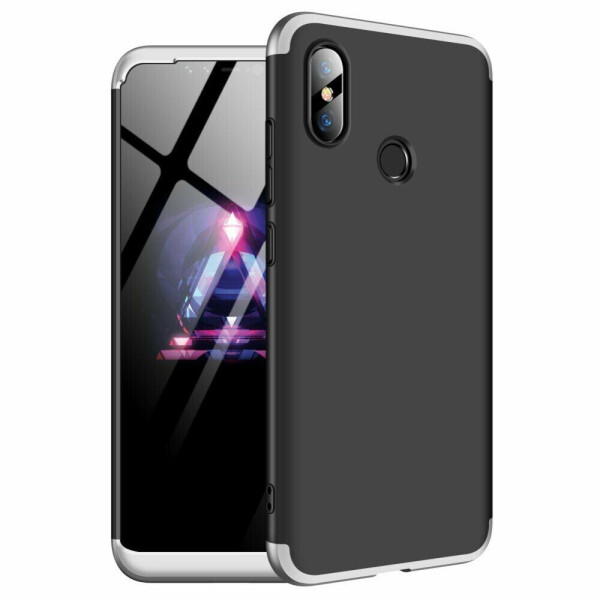 

Защитный чехол GKK Double Dip Case для Xiaomi Mi 8 - Black / Silver