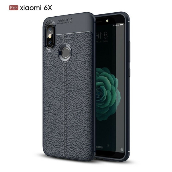 

Защитный чехол Deexe Leather Cover для Xiaomi Mi 6X / Mi A2 - Dark Blue