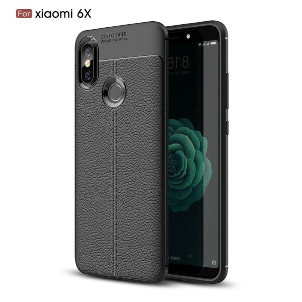 

Защитный чехол Deexe Leather Cover для Xiaomi Mi 6X / Mi A2 - Black