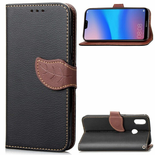 

Чехол-книжка Deexe Leaf Buckle для Huawei P20 Lite - Black