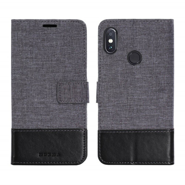 

Чехол-книжка MUXMA Canvas Diary для Xiaomi Redmi Note 5 / Note 5 Pro - Black