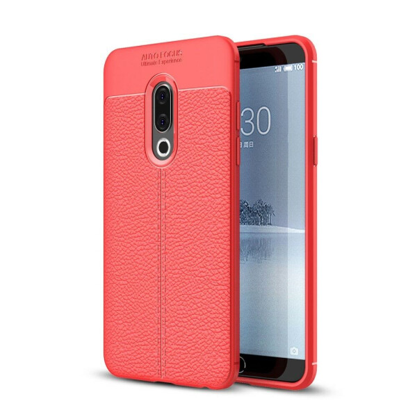 

Защитный чехол Deexe Leather Cover для Meizu 15 - Red