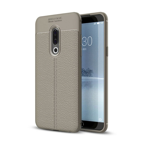 

Защитный чехол Deexe Leather Cover для Meizu 15 Plus - Grey
