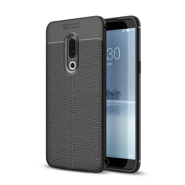 

Защитный чехол Deexe Leather Cover для Meizu 15 Plus - Black
