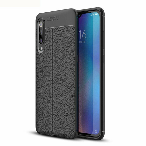 

Защитный чехол Deexe Leather Cover для Xiaomi Mi 9 - Black