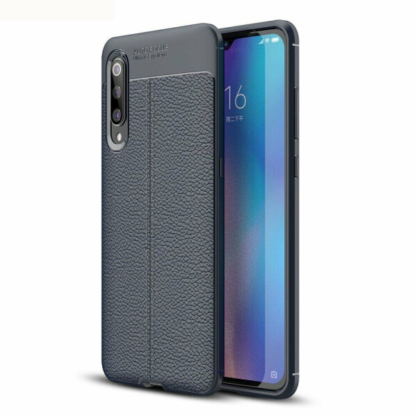 

Защитный чехол Deexe Leather Cover для Xiaomi Mi 9 - Dark Blue