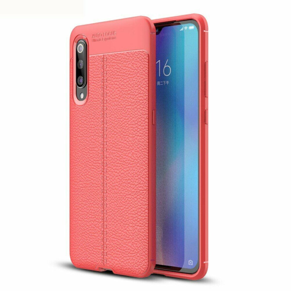 

Защитный чехол Deexe Leather Cover для Xiaomi Mi 9 - Red