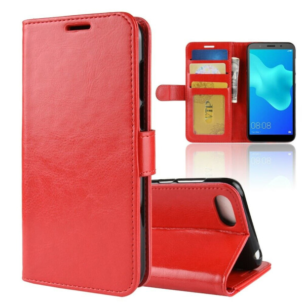 

Чехол-книжка Deexe Wallet Style для Huawei Y5 2018 / Y5 Prime 2018 / Honor 7A - Red