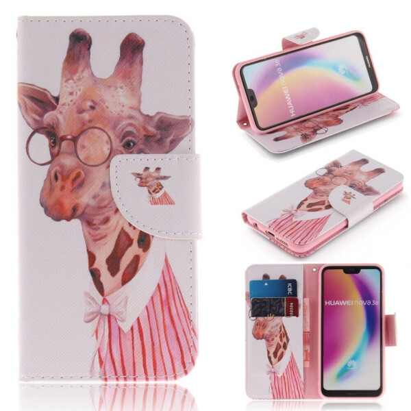

Чехол-книжка Deexe Color Wallet для Huawei P20 Lite - Cute Giraffe