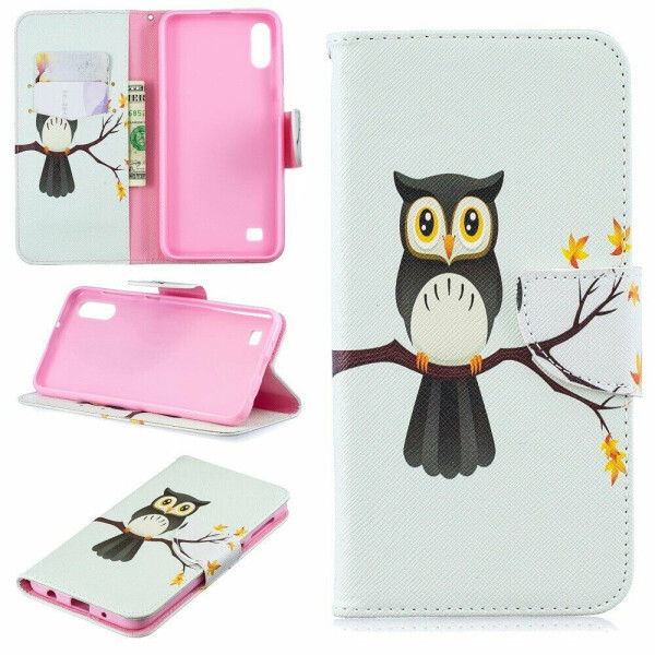

Чехол-книжка Deexe Color Wallet для Samsung Galaxy A10 (A105) - An Owl Standing on Branch