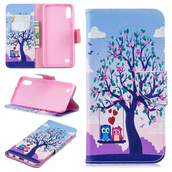 

Чехол-книжка Deexe Color Wallet для Samsung Galaxy A10 (A105) - Two Swinging Owls