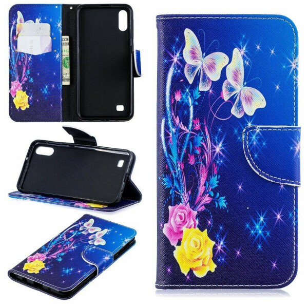 

Чехол-книжка Deexe Color Wallet для Samsung Galaxy A10 (A105) - Roses and Butterflies