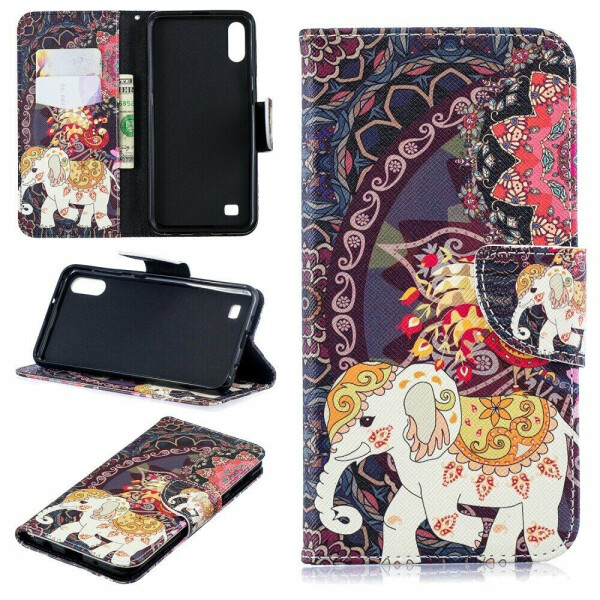 

Чехол-книжка Deexe Color Wallet для Samsung Galaxy A10 (A105) - Elephant and Peacock