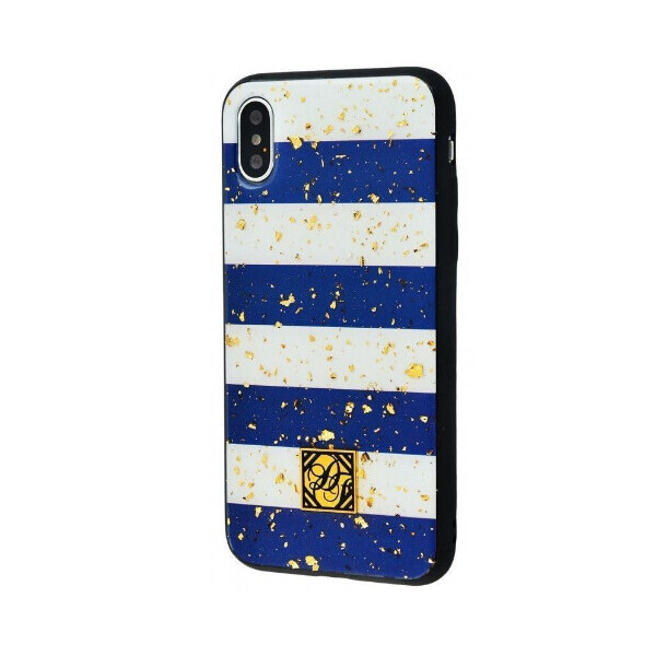 

TPU+PC "Confetti Print" для Apple iPhone XS Max (6.5") (Синие полосы) (681349)