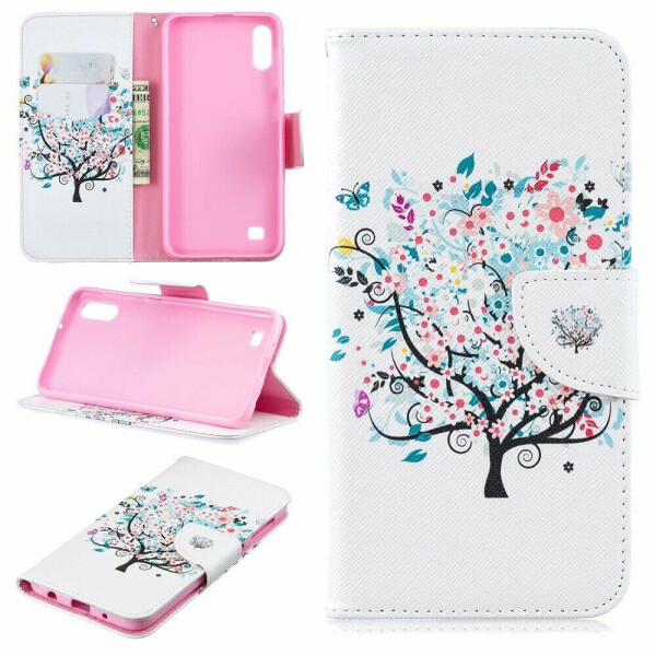 

Чехол-книжка Deexe Color Wallet для Samsung Galaxy A10 (A105) - Flowered Tree