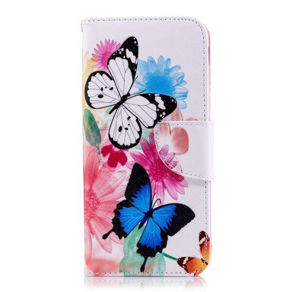 

Чехол-книжка Deexe Color Wallet для Samsung Galaxy J6 2018 (J600) - Butterfly in Flowers