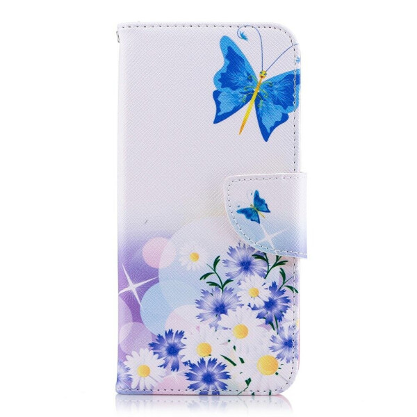 

Чехол-книжка Deexe Color Wallet для Samsung Galaxy J6 2018 (J600) - Butterfly in Flowers B