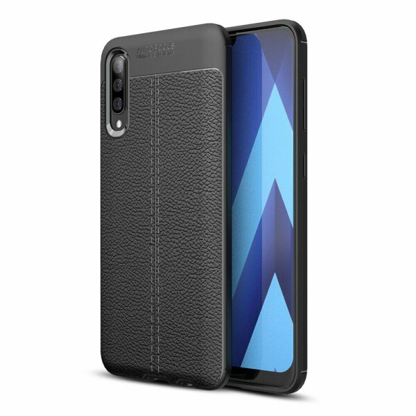 

Защитный чехол Deexe Leather Cover для Samsung Galaxy A70 (A705) - Black