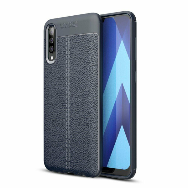

Защитный чехол Deexe Leather Cover для Samsung Galaxy A70 (A705) - Dark Blue