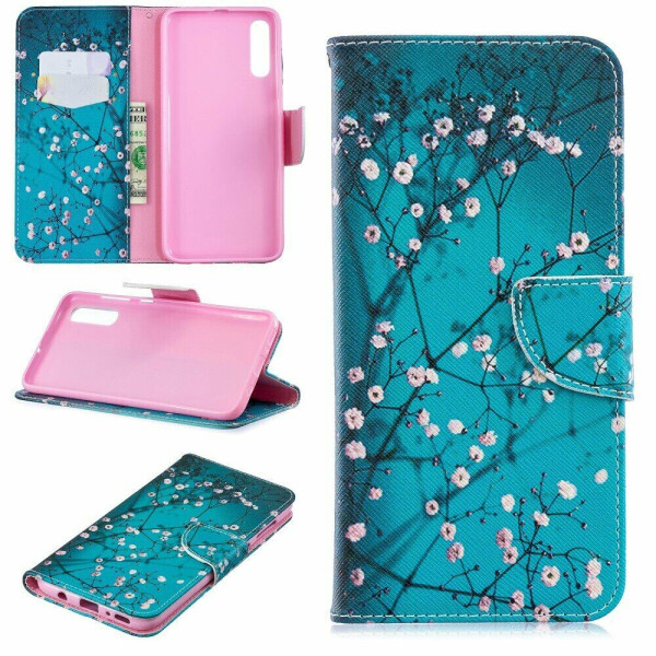 

Чехол-книжка Deexe Color Wallet для Samsung Galaxy A70 (A705) - Tree with Flowers