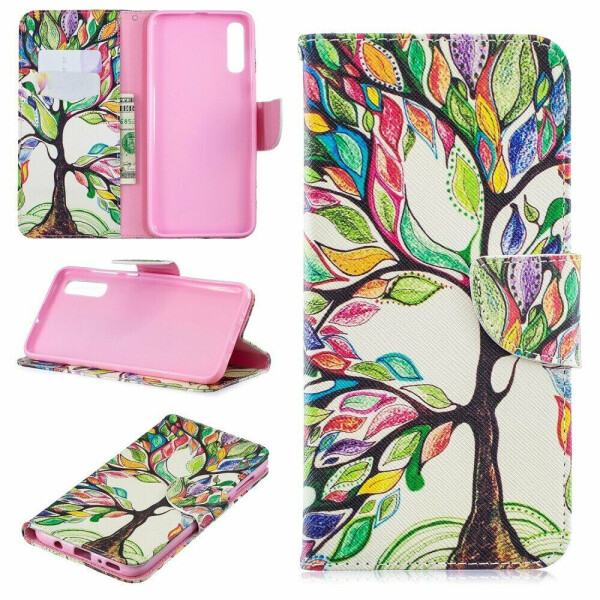 

Чехол-книжка Deexe Color Wallet для Samsung Galaxy A70 (A705) - Colorized Tree