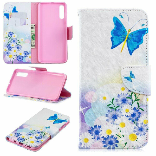 

Чехол-книжка Deexe Color Wallet для Samsung Galaxy A70 (A705) - Blue Butterflies