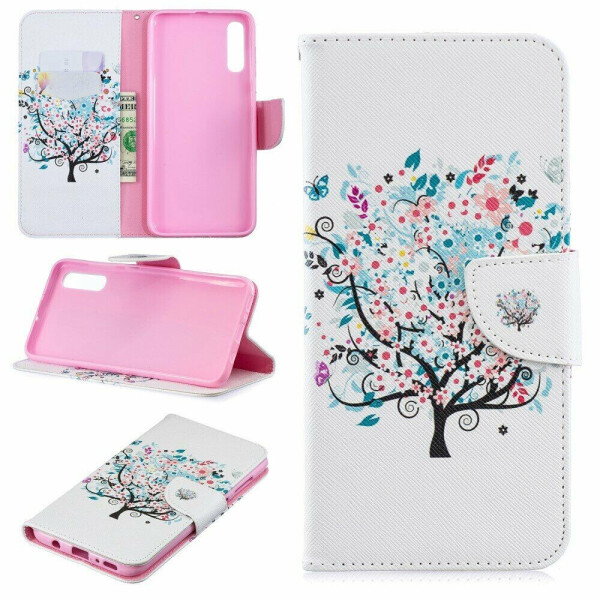 

Чехол-книжка Deexe Color Wallet для Samsung Galaxy A70 (A705) - Flowered Tree