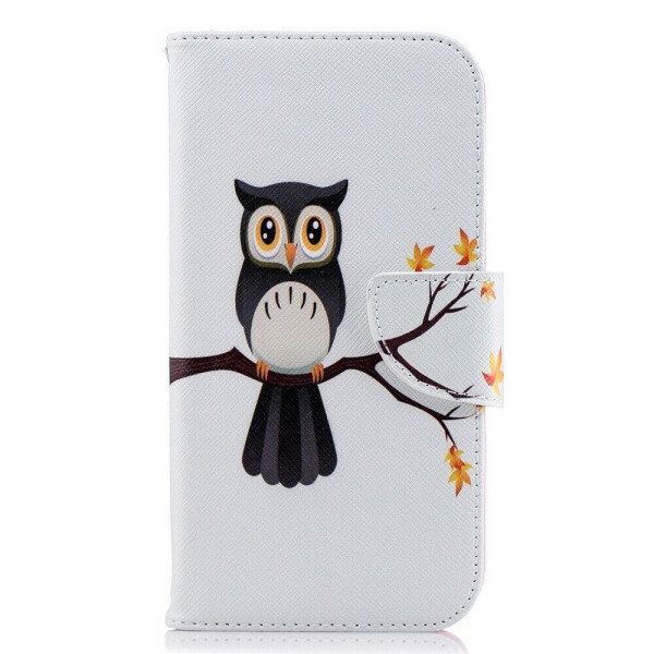 

Чехол-книжка Deexe Color Wallet для Samsung Galaxy J4 2018 (J400) - Owl on a Branch